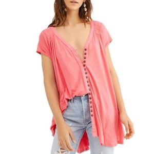 Free People Highland Smocked-Shoulder Top